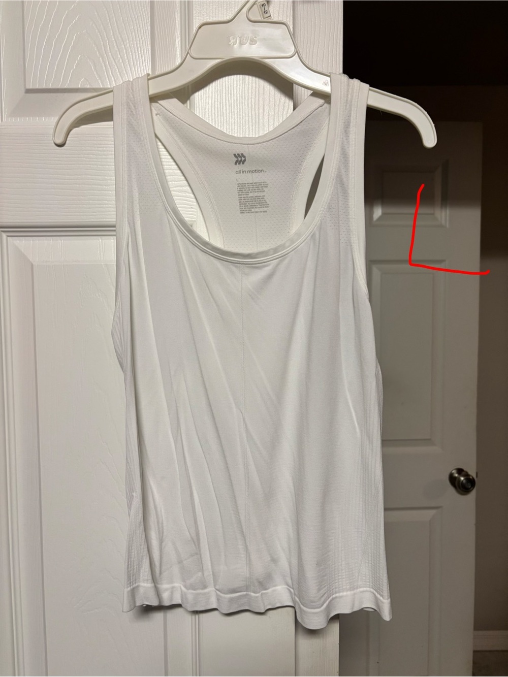 all in motion White Racerback Tank